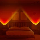 6 цветов закат Лампа проектор светодиодный светильник Гостиная Бар Кафе Магазин фон Настенный декор Фотографическая атмосфера amp