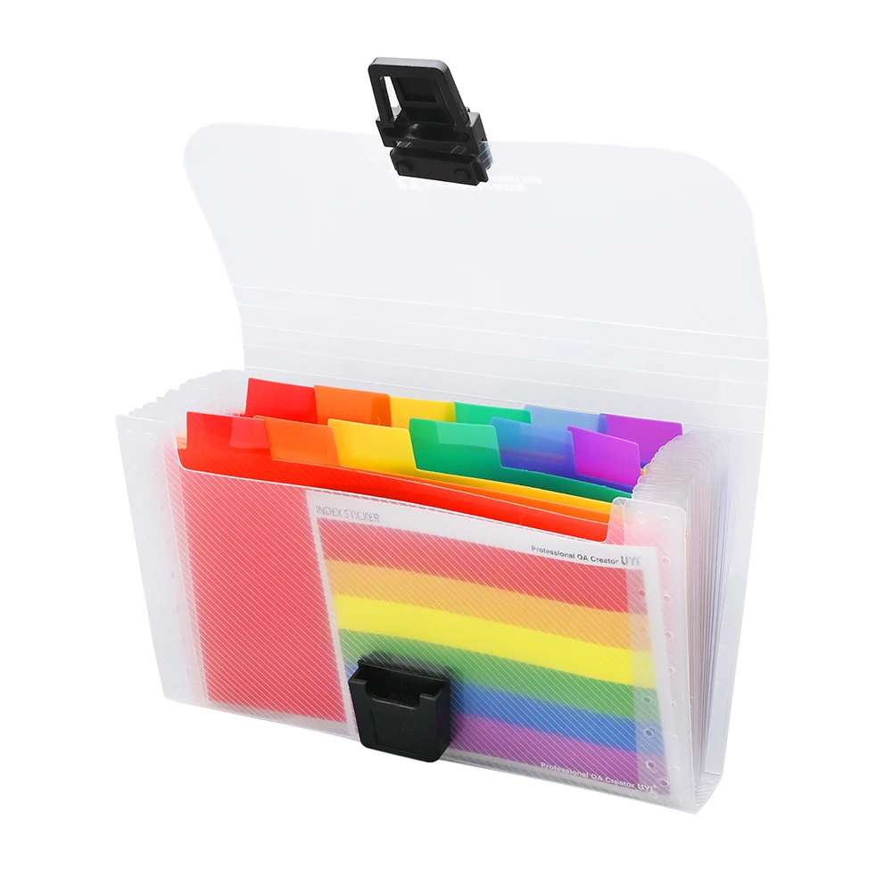 

A6 Portable File Folder Storage Bag Document Binder Bill Receipt File Sorting Organizer Classification Bag for School Office