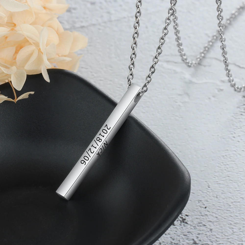 Ожерелье-цепочка женское из нержавеющей стали с гравировкой четырех сторон |