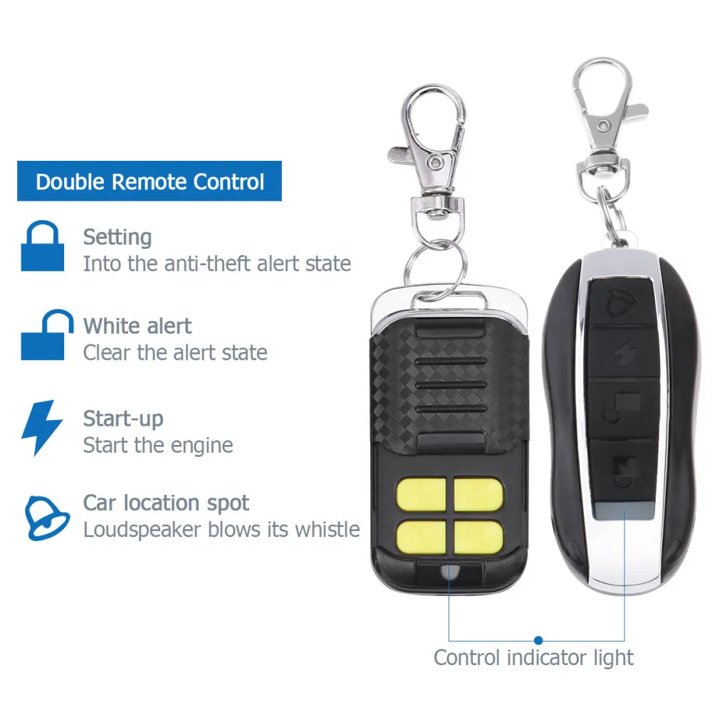 

WINOMO 12v Universal Motorcycle Motorbike Scooter Anti Theft Alarm System with Double