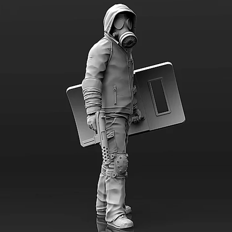 Модель 1/35 года фигурка GK Men из смолы со щитами несобранный и Неокрашенный