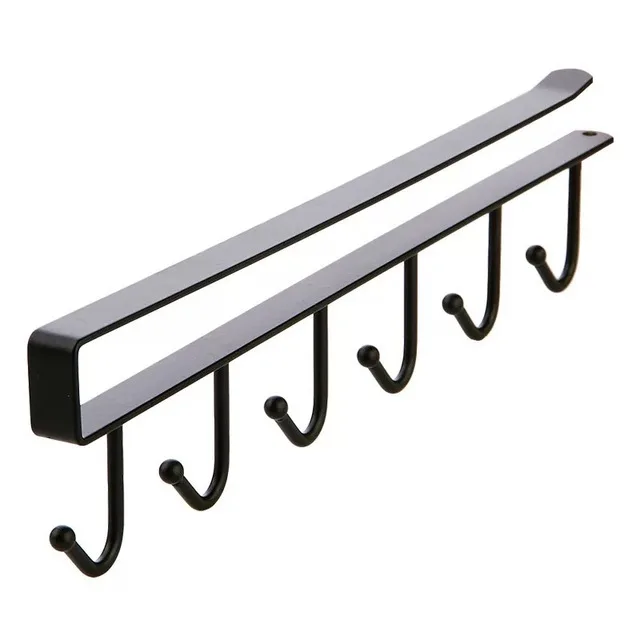 Kitchen Storage Rack Seamless Clothes Hanger Wardrobe Door Hook Closet Shelf Wall Nail-Free Multifunction Cup Towel | Дом и сад