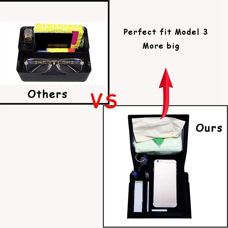 Автомобильный органайзер для центральной консоли лоток Tesla Model 3 2017-2019 аксессуары
