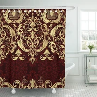 silver royal luxury for patterns baroque damask floral leaf antique shower curtains waterproof polyester fabric 72 x 72 inches