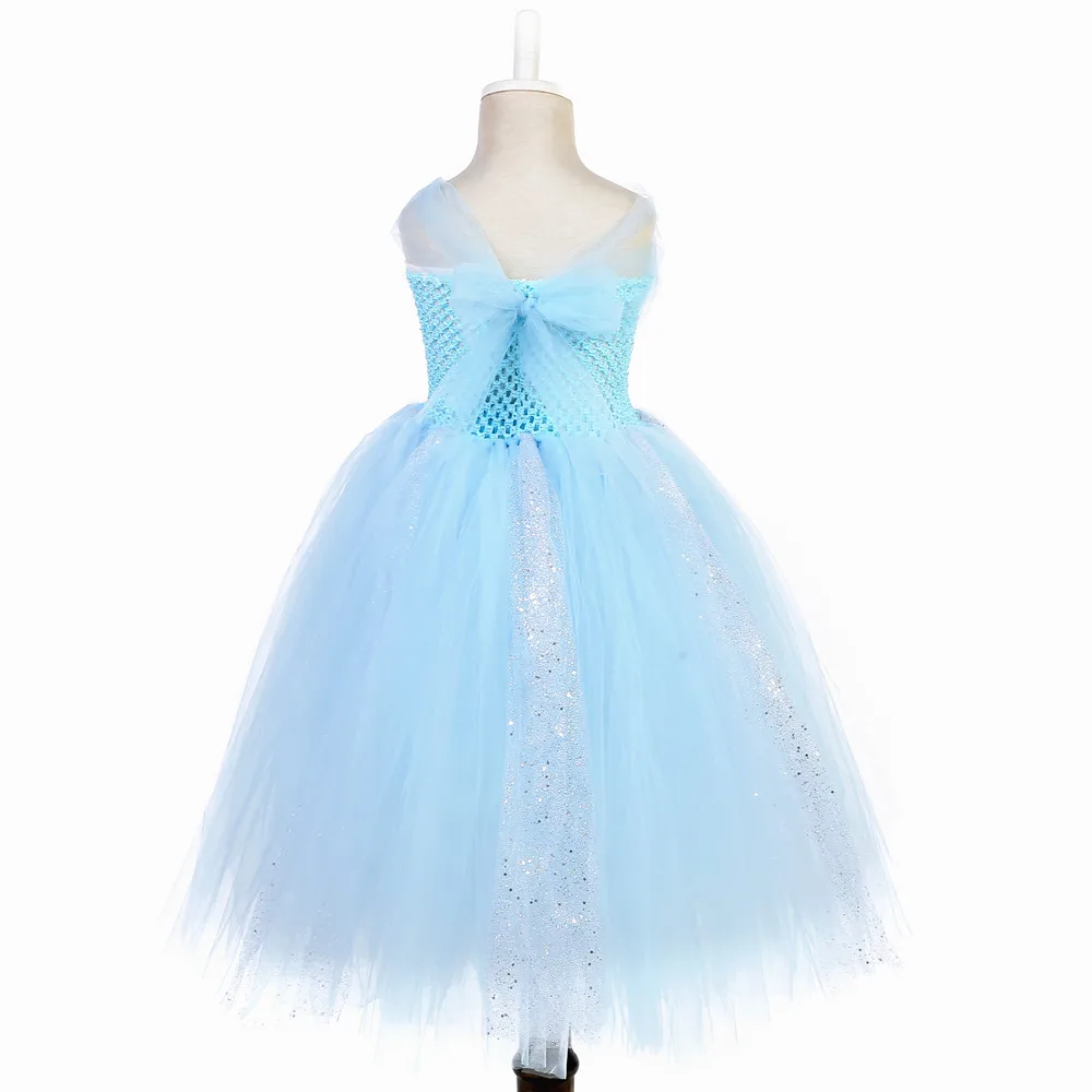 

Halloween Princess Girls Costume Kids Birthday Party Role Play Tutu Dress