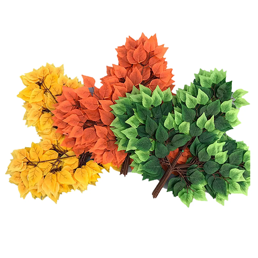 Искусственные растения листья листьев гинкго шелковая ткань имитация растений