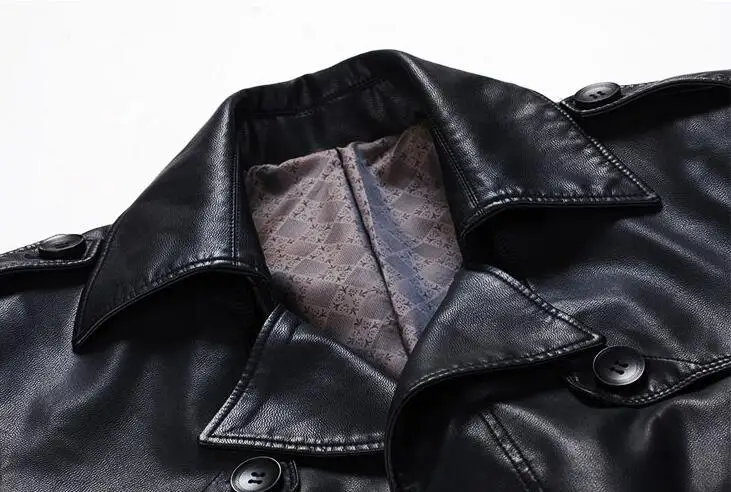 Мужская длинная куртка из овечьей кожи с воротником-стойкой | одежда