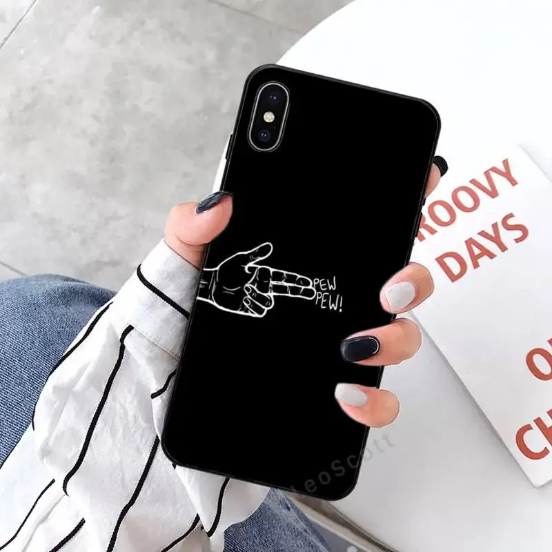 

black white simple Cactus crown design Phone Case for iPhone 11 12 mini pro XS MAX 8 7 6 6S Plus X 5S SE 2020 XR