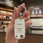 Чехол-накладка для автомобильного ключа дистанционного управления из ТПУ с брелоком для ключей VW, Volkswagen, Polo, Golf, Skoda, Superb, A7, Passat, Beetle, Cad