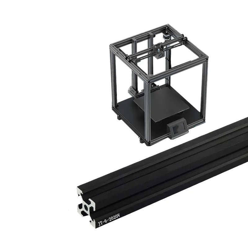 2pcs Black 2020 V- Slot Aluminum Profile European Standard Extrusion Frame 100mm-1200mm Anodized Linear For CNC 3D Printer Parts |