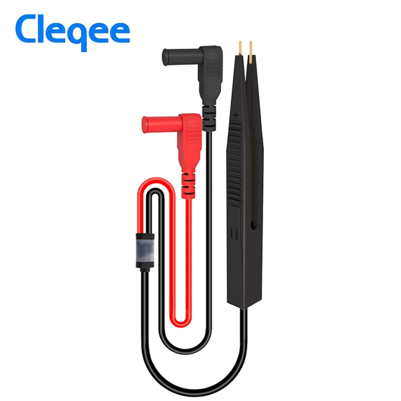 Cleqee P1510 SMD Chip Component LCR Testing Tool Multimeter Tester Meter Pen Probe Lead Tweezers 4mm Banana Plug Test Hook Clip