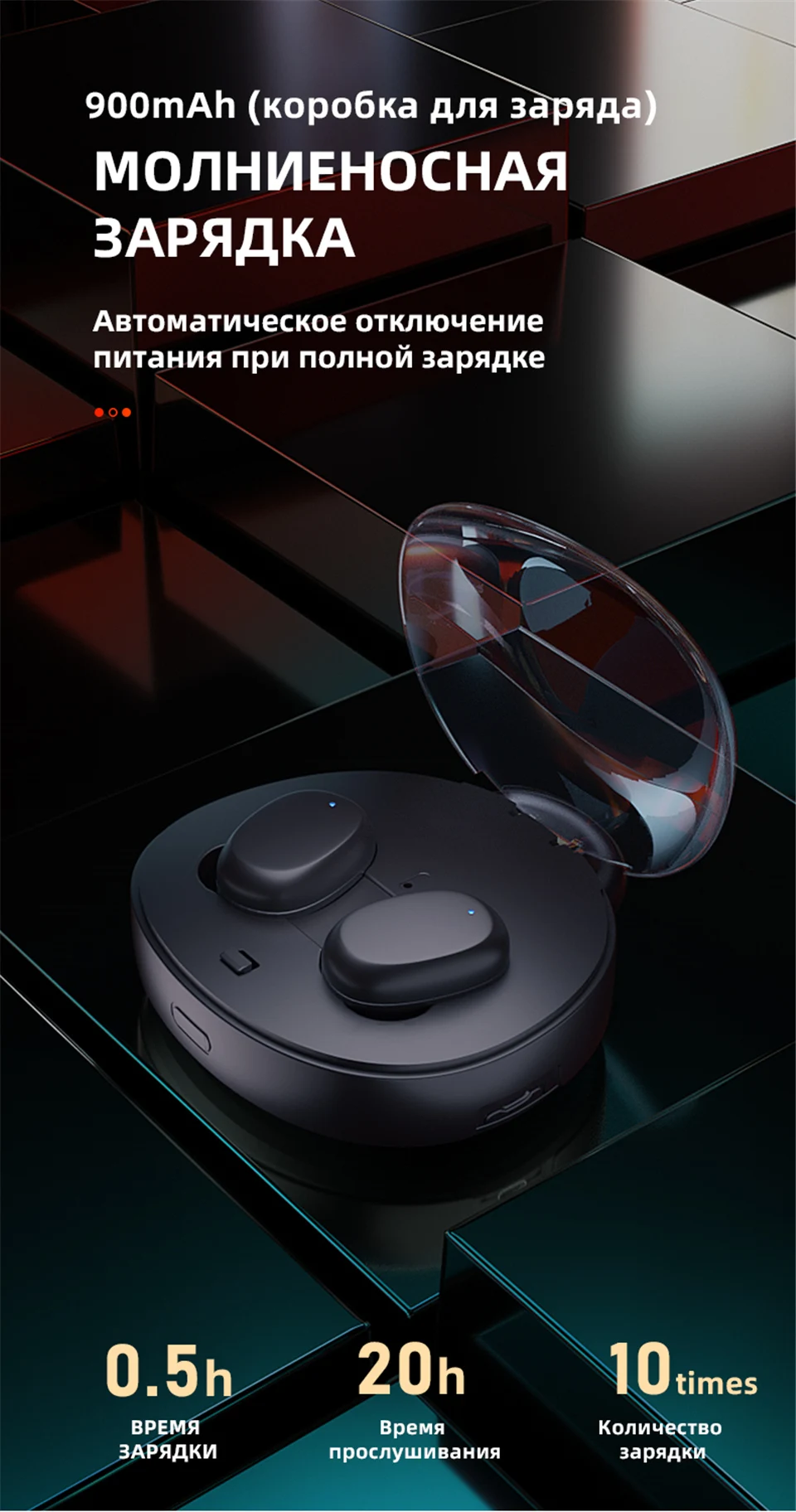 GVANCA I-10 TWS Fingerprint Touch 5,0 Bluetooth наушники беспроводные наушники HD стерео наушники умные наушники с шумоподавлением