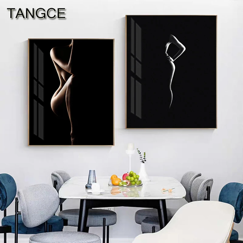 Картина черно-белая с изображением сексуальной девушки абстрактная картина