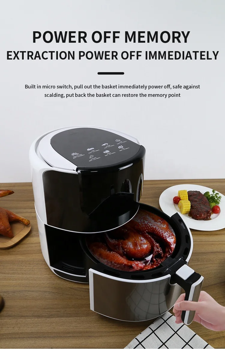

Ceramic Coating Healthy Stainless Steel Electric Smart Air Fryer Customize