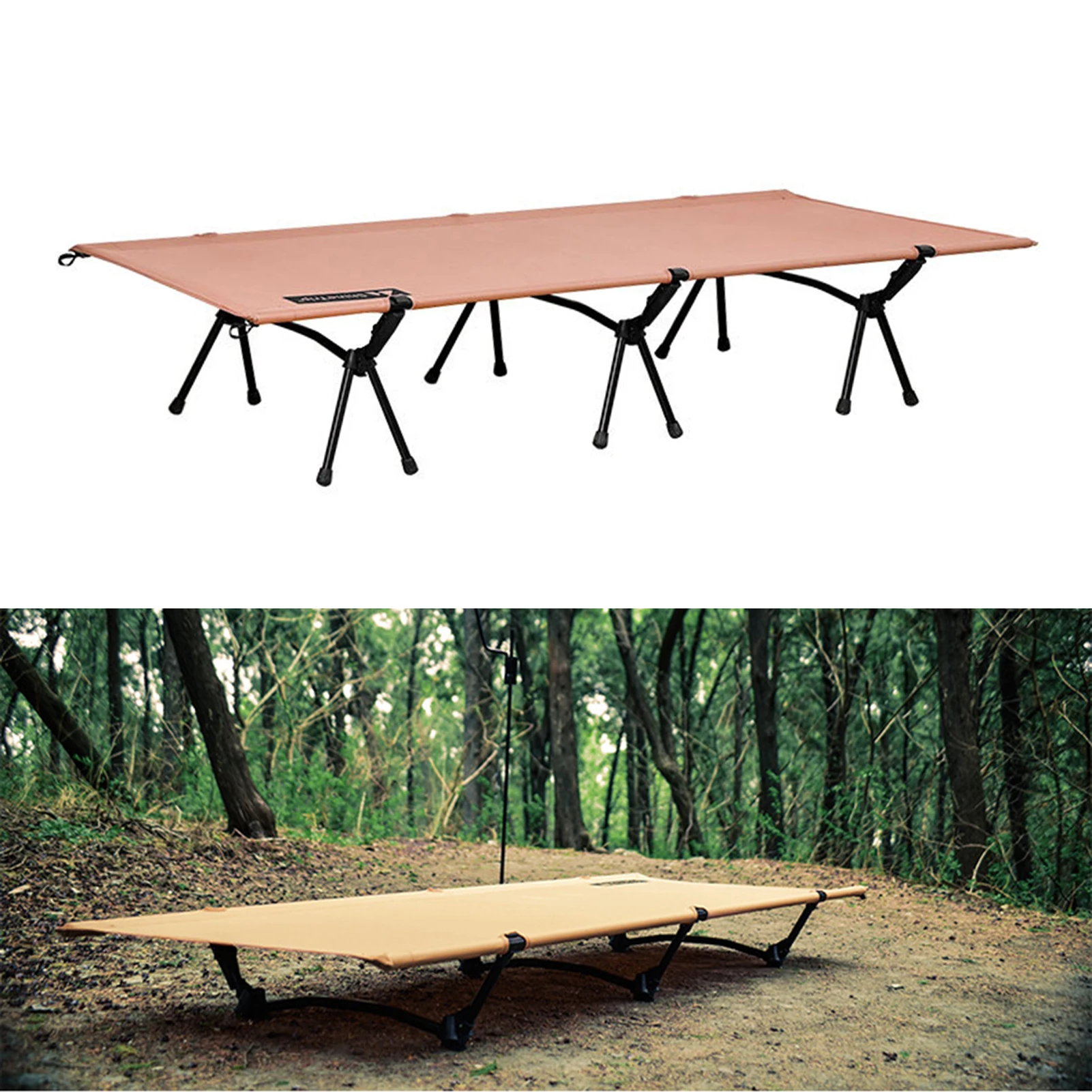 

Outdoor Folding Camping Cot Lightweight High and Low Use Camp Bed Portable Hunting Single Sleeping Bed Camping Equipment