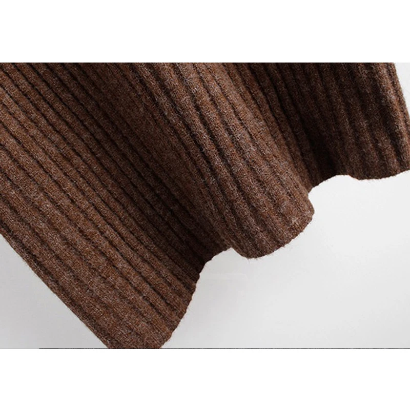 

Knitted Hoodie Women 2020 Autumn Winter Casual Loose Mid Long Pullover Sweater Oversize Female Fashion Striped Jumper Sweaters