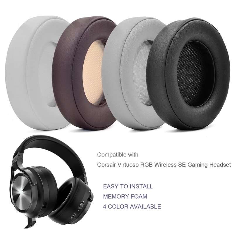 

Replacement Soft Foam Ear Cushions Ear Pads for Corsair Virtuoso RGB Wireless SE Gaming Headphones