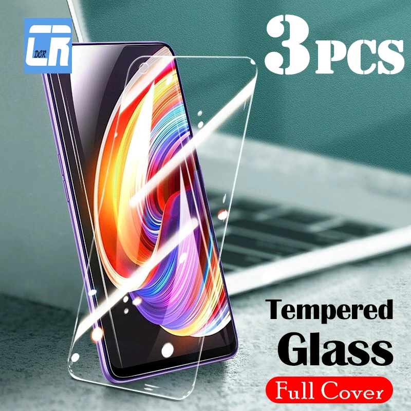 

3Pcs Full Cover Screen Protector for OPPO Realme GT Neo 2 Tempered Glass Realme 8 7 7i 6 5 Q2 Pro C21 C20 C11 C3 C3i X3 Glass