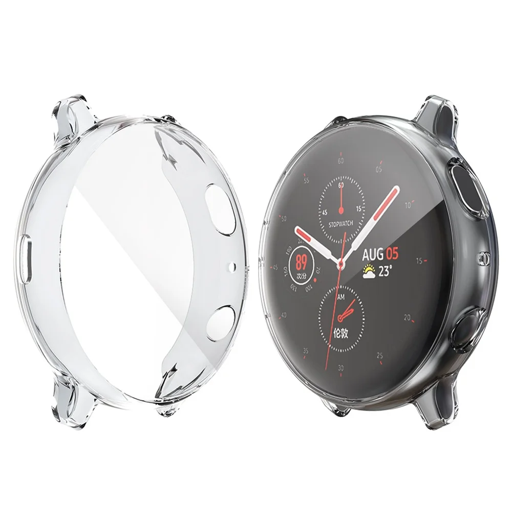 Чехол для часов из ТПУ с гальваническим покрытием Samsung Galaxy Watch Active 2 ультратонкий