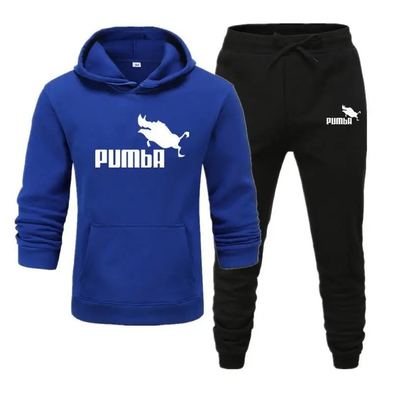 Men Hooded Sweatshirt Suit Running Track Suit Men Pullover Shirt Sports Suit Winter 2Piece Set Casual Wear Sportswear Jacket