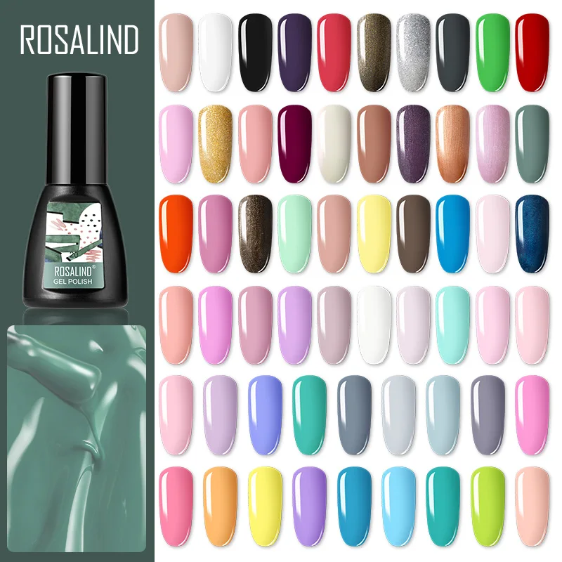ROSALIND Гель-лак для ногтей гибридные лаки украшения нужен УФ светодиодный