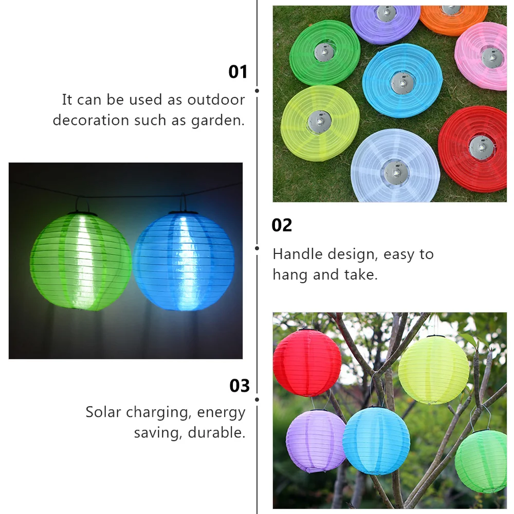 

6pcs Waterproof LED Lights Solar Lights Courtyard Lamps Unique Party Lanterns