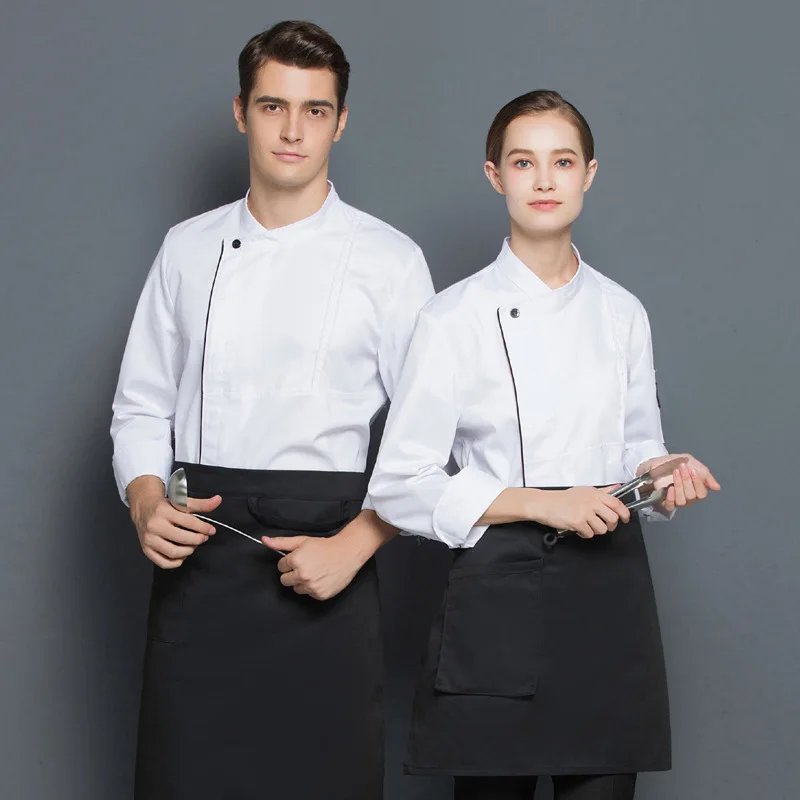 Одежда с длинным рукавом мужская одежда на осень и зиму костюм шеф повара для