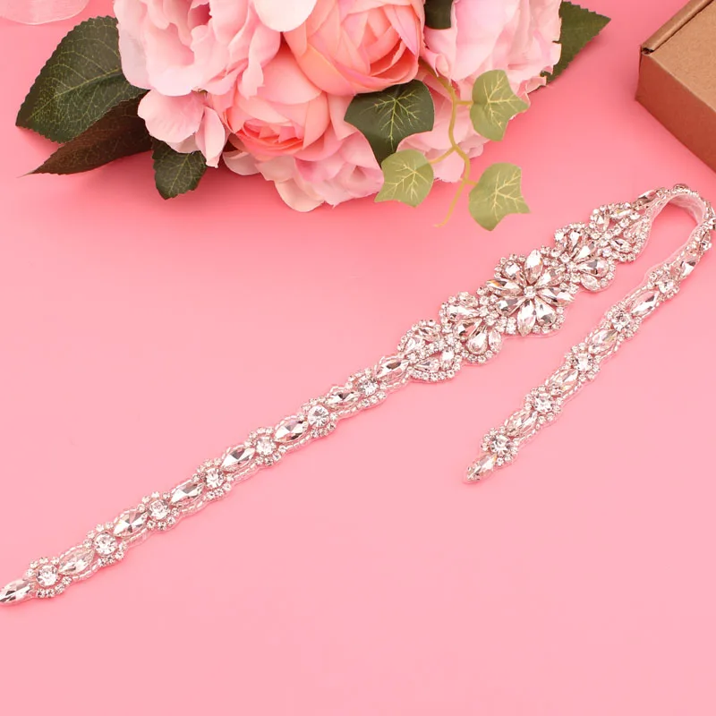 Свадебный атласный пояс Стразы с кристаллами вечернее платье на выпускной