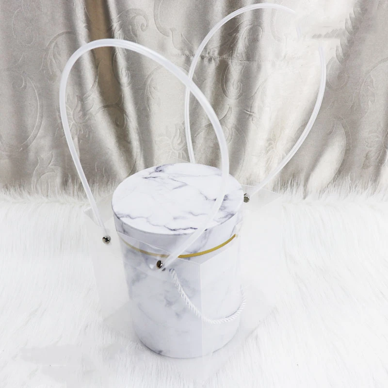 Мини круглые мраморные модные объятия бочки ведро Подарочная портативная