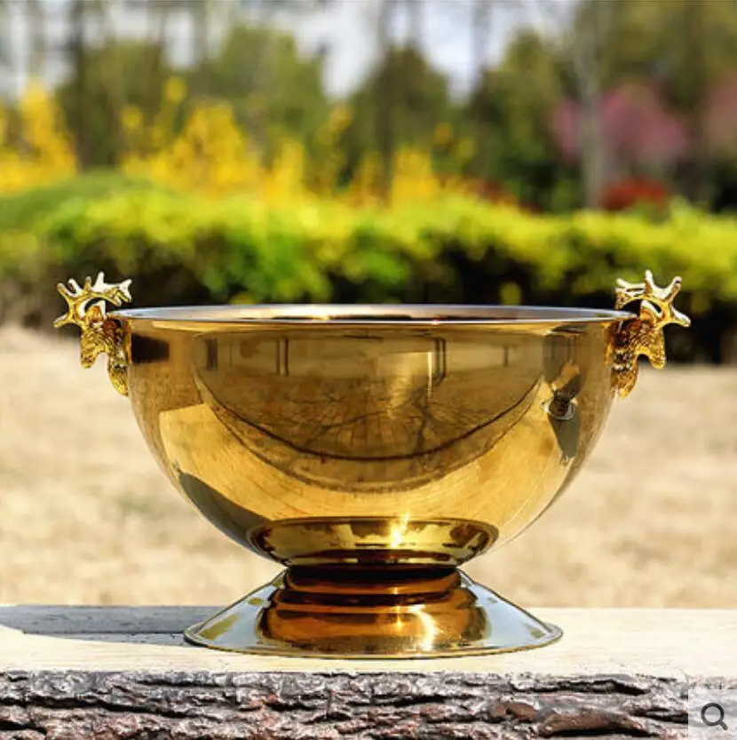 Европейский SUS304 нержавеющая сталь голова оленя Шампань охладитель большой ведро