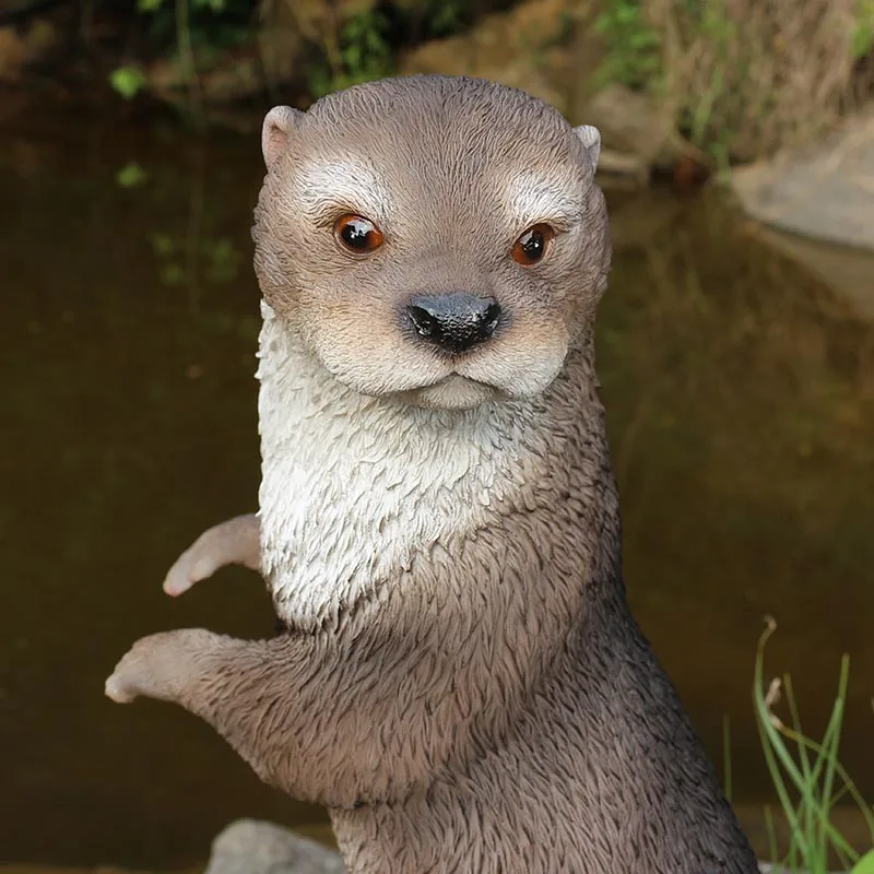 Домашний декор статуя двора животных Выдра наружное украшение для сада