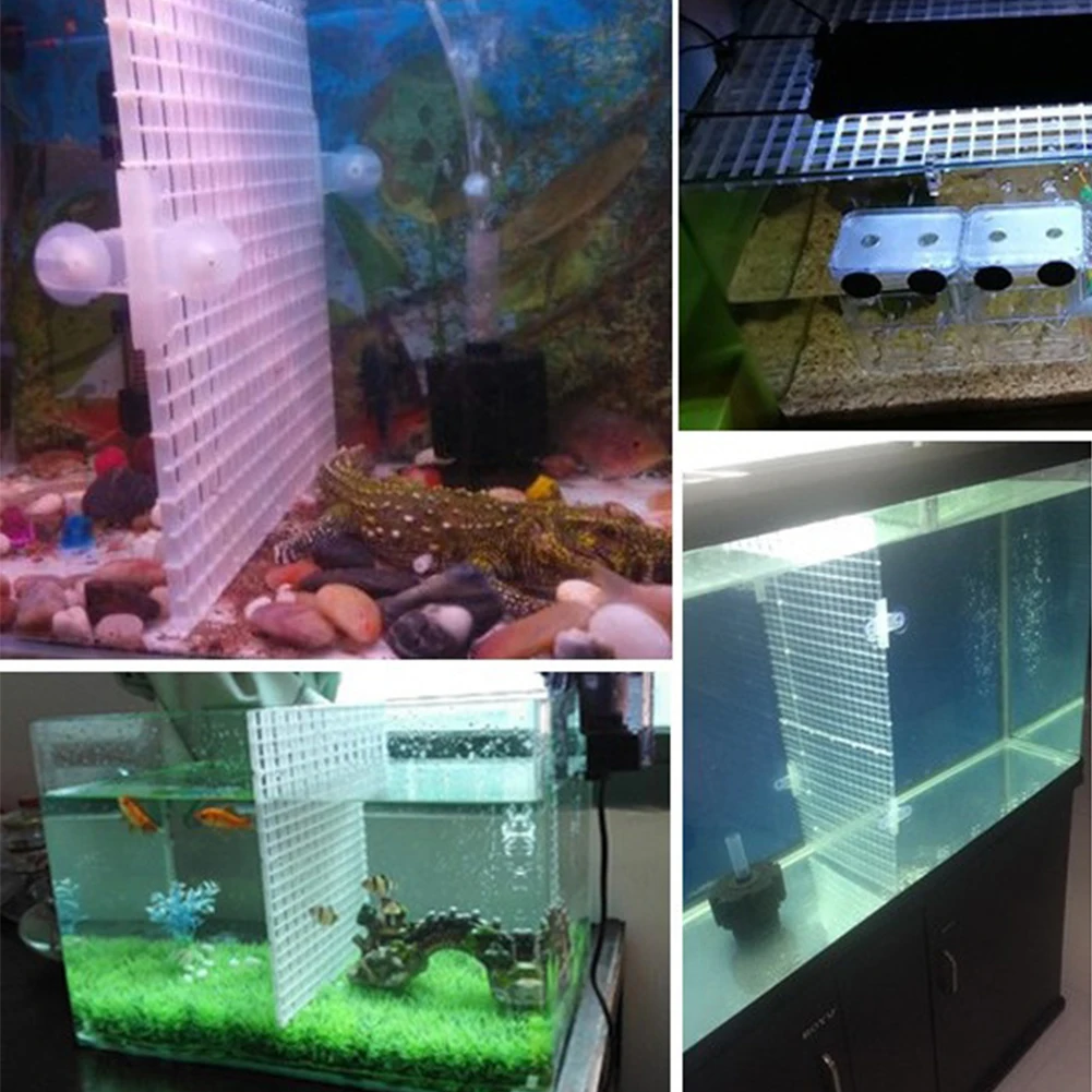 

2pcs Aquarium Grid Bottom Divide Professional Accessories Fish Garden Home Durable Isolate Board