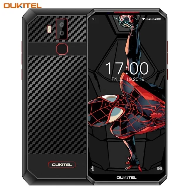 Black kevlar pattern OUKITEL K13 Pro 11000 мАч 4 Гб+ 64 Гб мобильный телефон Android 9,0 MTK6762 Восьмиядерный распознавание лица 6,4" 5 V/6A OTA 4G смартфон - Цвет: Black kevlar pattern