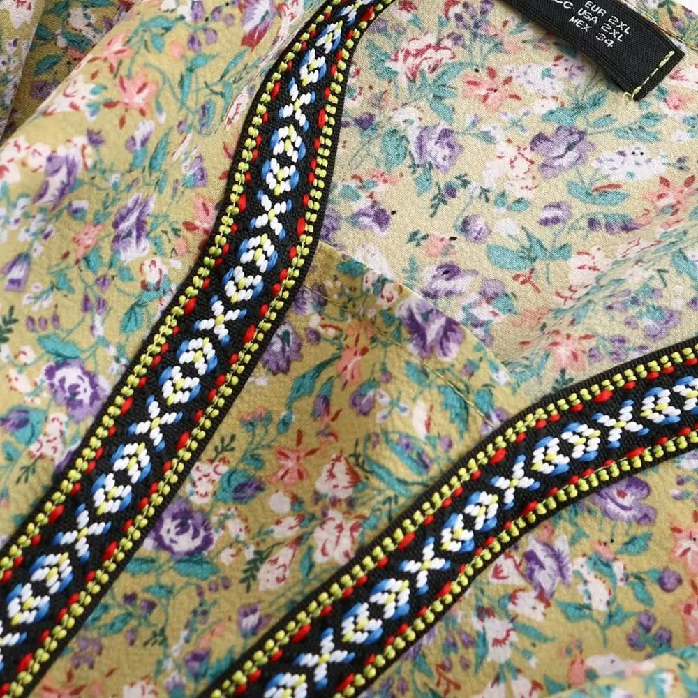 

Plus size short Butterfly Sleeve women print Chiffon loose blouse 2020 new summer casual ladies Square Collar shirts female tops