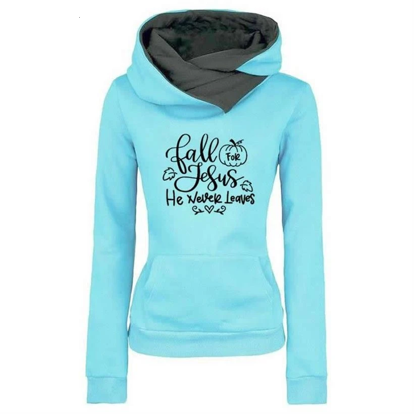 

Jesus Bible Faith Letters Print Cotton Hoodies For Women Lapel Hooded Kawaii Tops Sweatshirt Femmes Cute Clothings Plus Size