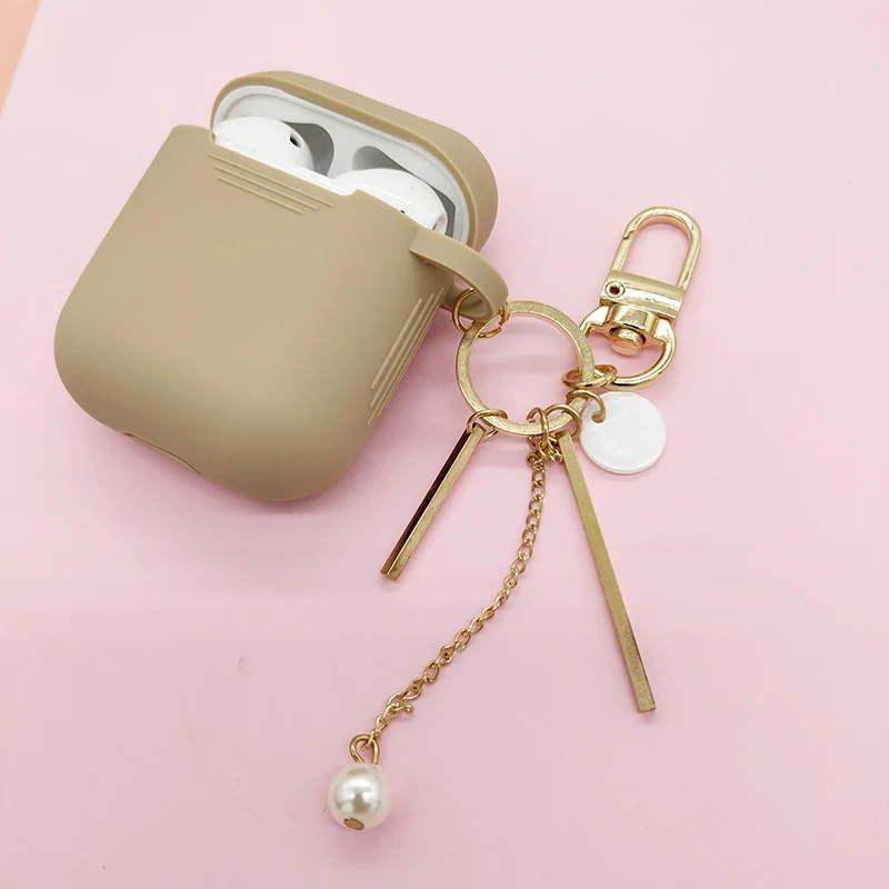 Милый жемчужный декоративный силиконовый чехол для Apple Airpods 2 аксессуары Bluetooth