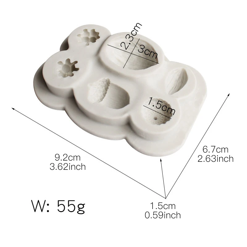 3D Орех грецкий орех в форме силиконовая форма для торта с помадкой шоколадного