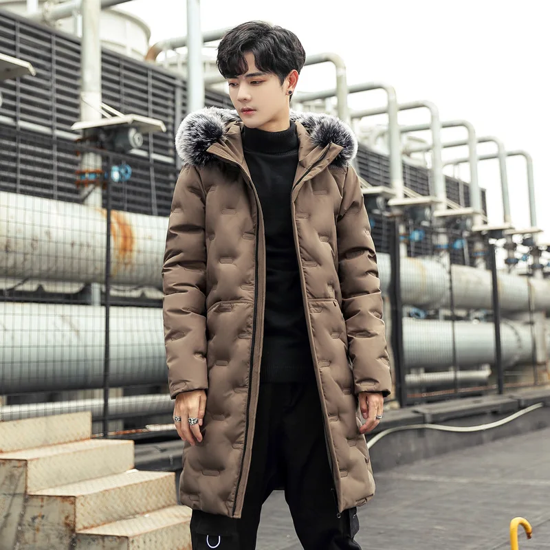 Парки мужские новинка 2021 зимняя куртка Длинная утепленная хлопковая верхняя