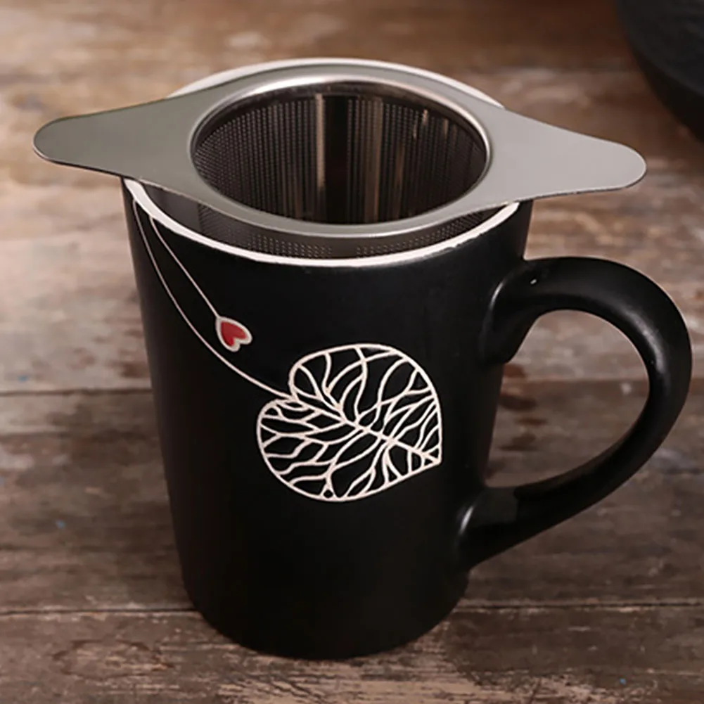 С крышкой для заварки чая ситечко Легкая очистка прочная полированная сетка из