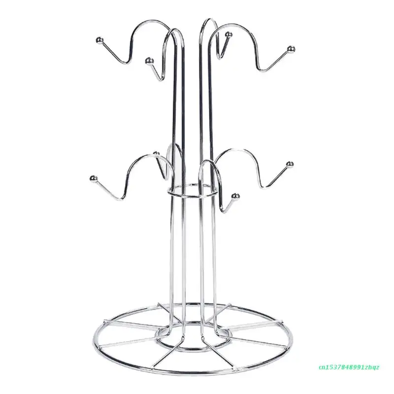 

Tree Shape 8 Mug Holder Coffee Mugs Tea Cup Storage Rack for Countertop Kitchen Organizer Shelf Bar Accessory