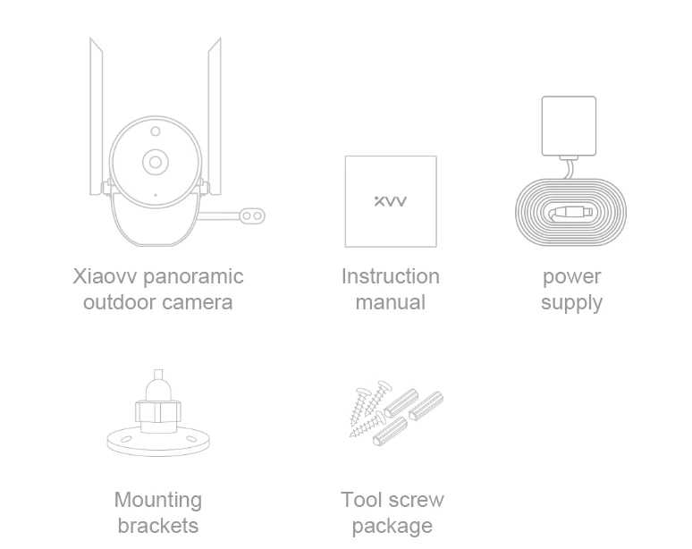 XIAOMI Xiaovv наружная панорамная камера 1080P камера видеонаблюдения беспроводная wifi ночное видение высокой четкости с приложением Mijia