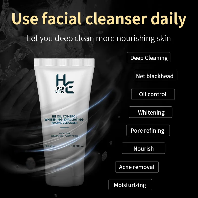 Отбеливающее очищающее молочко 20 г * 2 Контроль жирности черных точек отбеливание