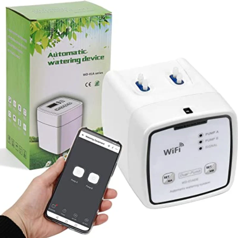 

Умное устройство для полива растений, система капельного орошения с Wi-Fi, автоматический контроллер с таймером, двойной насос