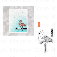 metal cutting dies and flamingo stamps for diy scrapbooking paper card making decorative handcraft photo album crafts supplies