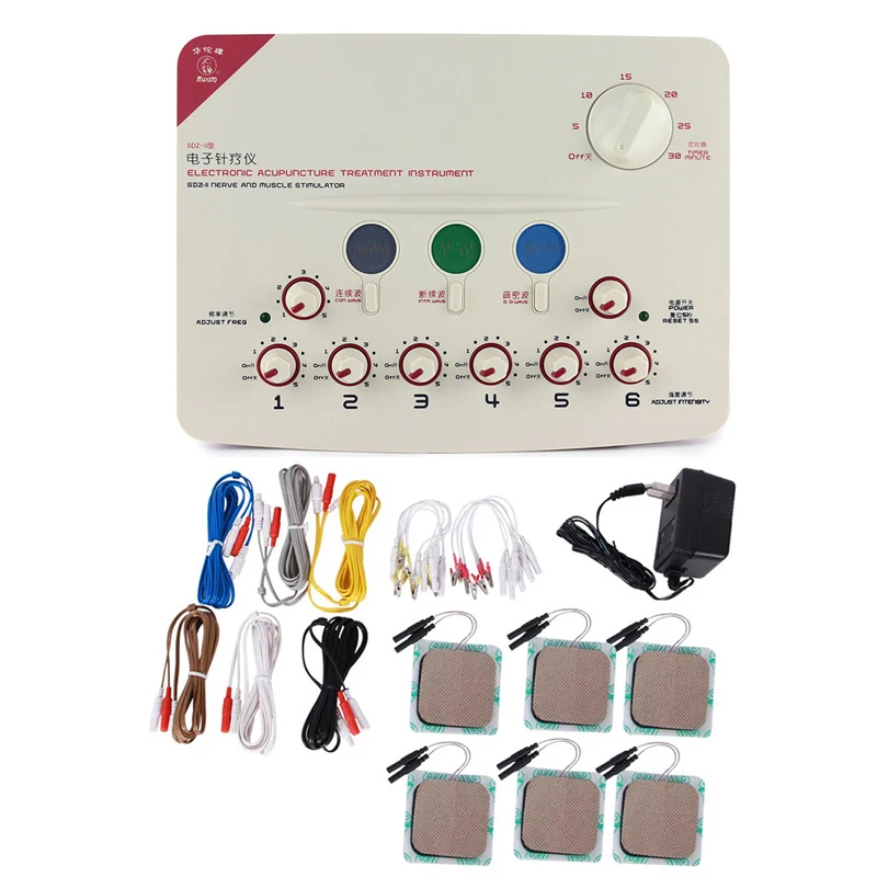 

SDZ-II Nerve and Muscle Stimulator 6 Channels Output TENS Electro Acupuncture Treatment Massage Instrument 3 Waveform 110V 220V