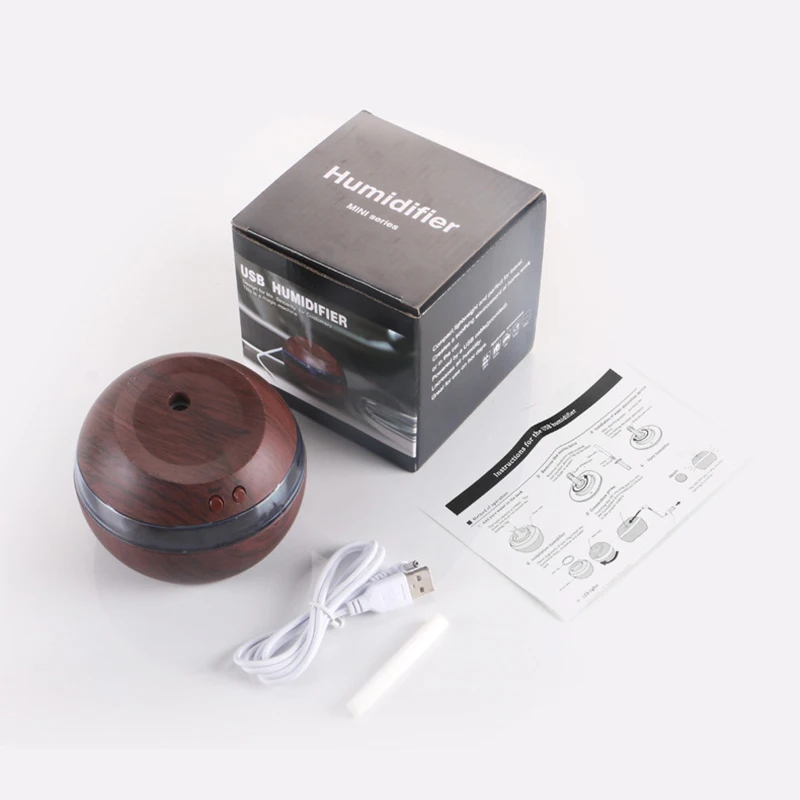 

NEWTHING 300ml Wood Grain Air Humidifier USB Mini Aroma Diffusers Essential Oil Diffuser Scent Machine Electric for Home Office
