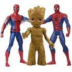 Marvel Guardians of the Galaxy Groot Tree Man, Человек-паук, Мстители, подвижная фигурка, новогодние игрушки для детей