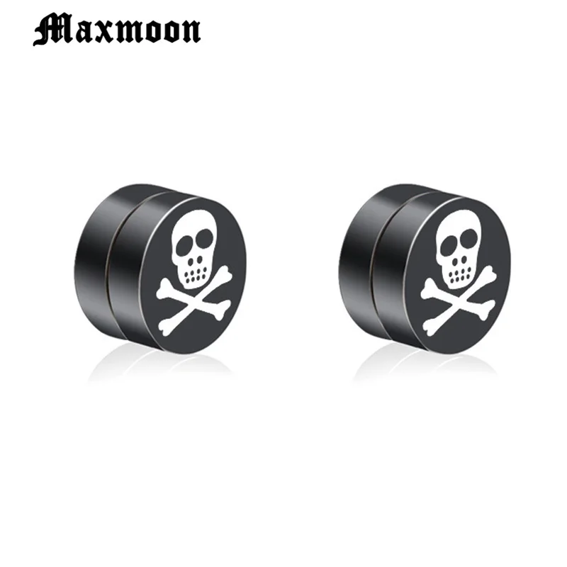 Maxmoon мужские магнитные бриллиантовые серьги в стиле хип хоп титановые без