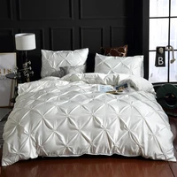 washed bedding set luxury duvet cover double bed coverlet queen size bed sheets set comforters solid color linens