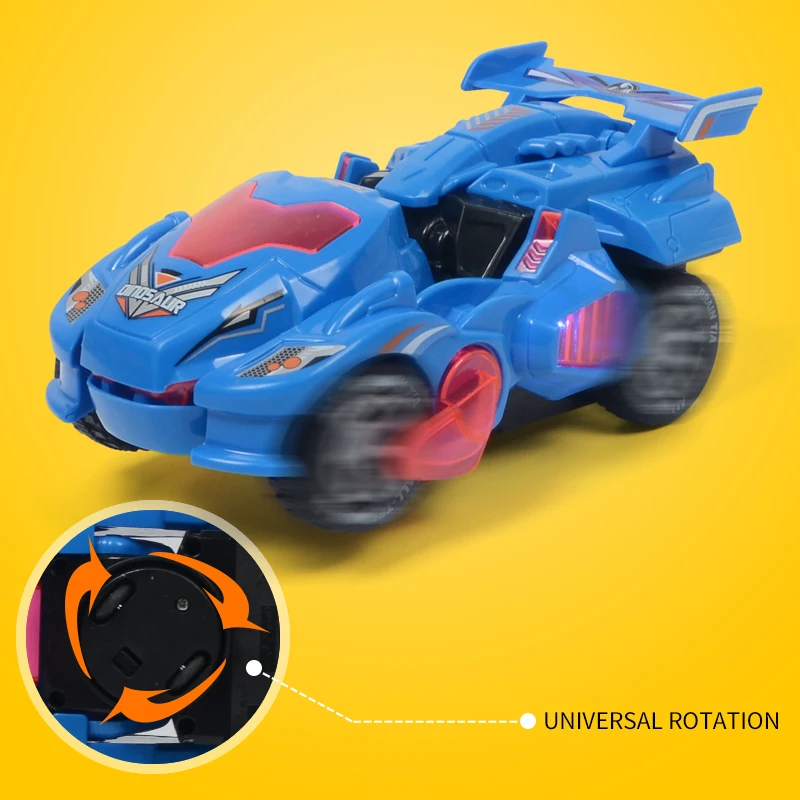 Dropshipping LED Deformation Dinosaur Car Kids Toys Automatic Transform Cars With Light/Music Toy For Children Gift | Игрушки и хобби